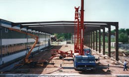 Photo of a construction phase from the year 2000