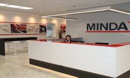 MINDA entrance area with reception desk