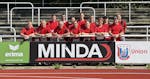 Auf dem Foto ist das komplette Volkslaufteam von MINDA zu sehen.