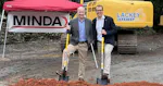 Robert Falch, Managing Director of MINDA Industrieanlagen GmbH and MINDA North America Chairman of the Board of Directors, and Charles Martin, President & CEO of MINDA North America, at the groundbreaking ceremony