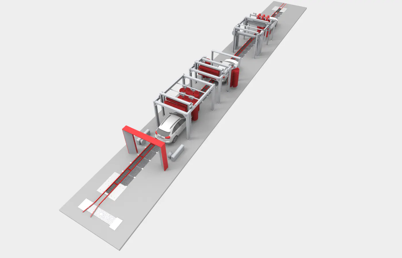 Animation of a car wash with one lane Animation of a car wash with one lane
