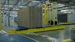 Bürstadt Furniture Material transported on a machine